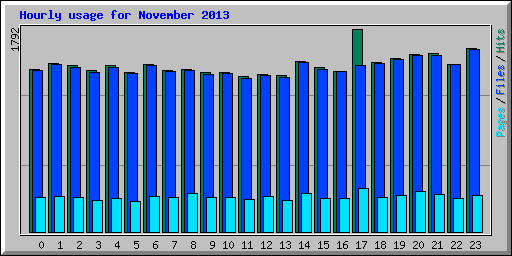 Hourly usage for November 2013