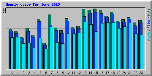 Hourly usage for June 2015