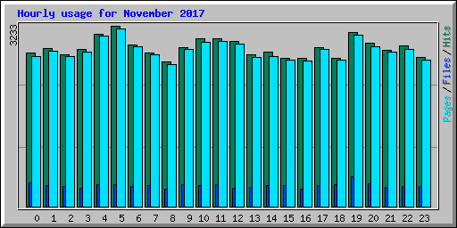 Hourly usage for November 2017