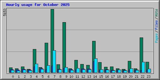 Hourly usage for October 2025