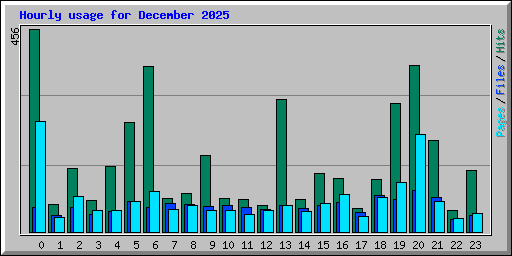 Hourly usage for December 2025